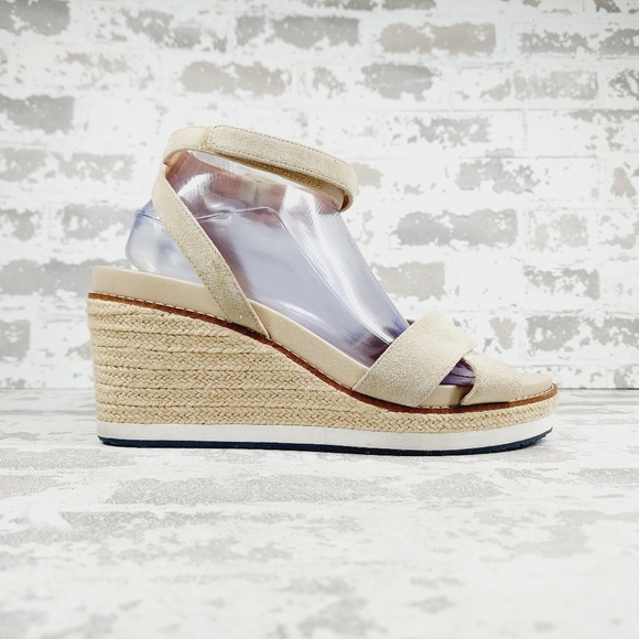 Cole Haan Kenna Espadrille Wedge Sandal - Free Shipping | DSW NEW Cole Haan Women\'s Cream Tan Espadrille Wedge Sandals W1090
